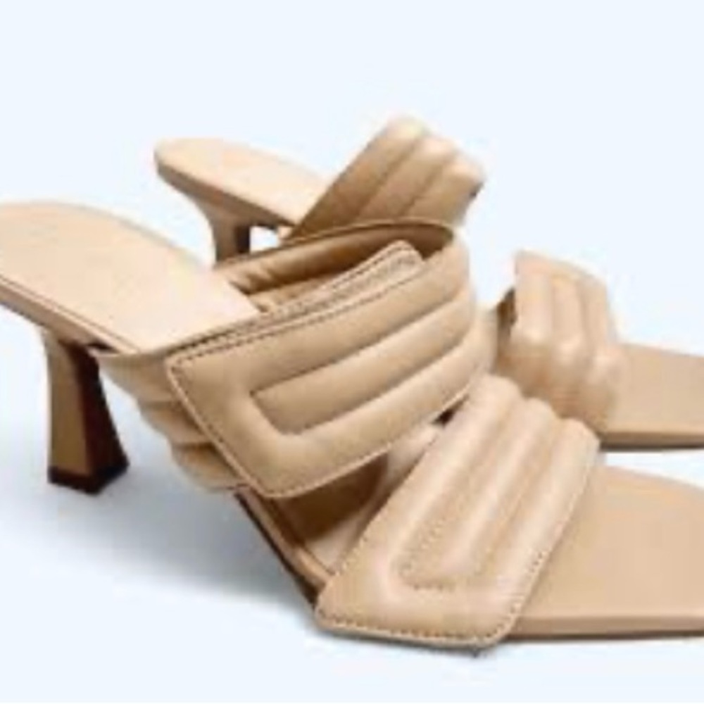 Tan Women's Heeled Sandals